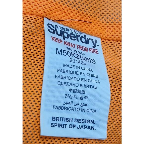 Superdry mens xl tough strong windbreaker nylon jacket navy blue - Picture 7 of 8